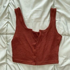 burnt orange cropped tank